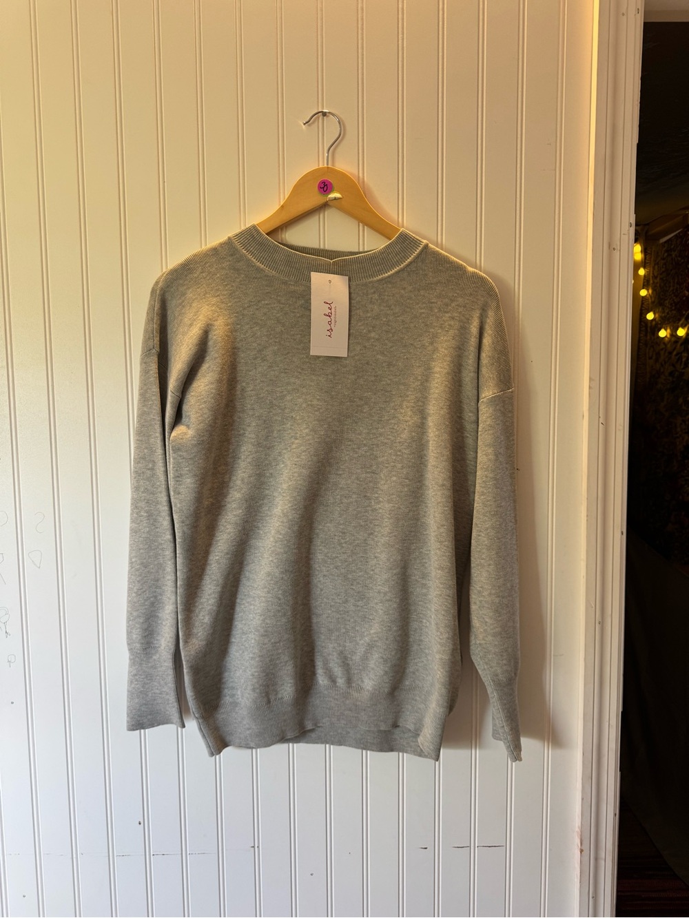 Isabel & Ingrid maternity Gray Crewneck Sweater